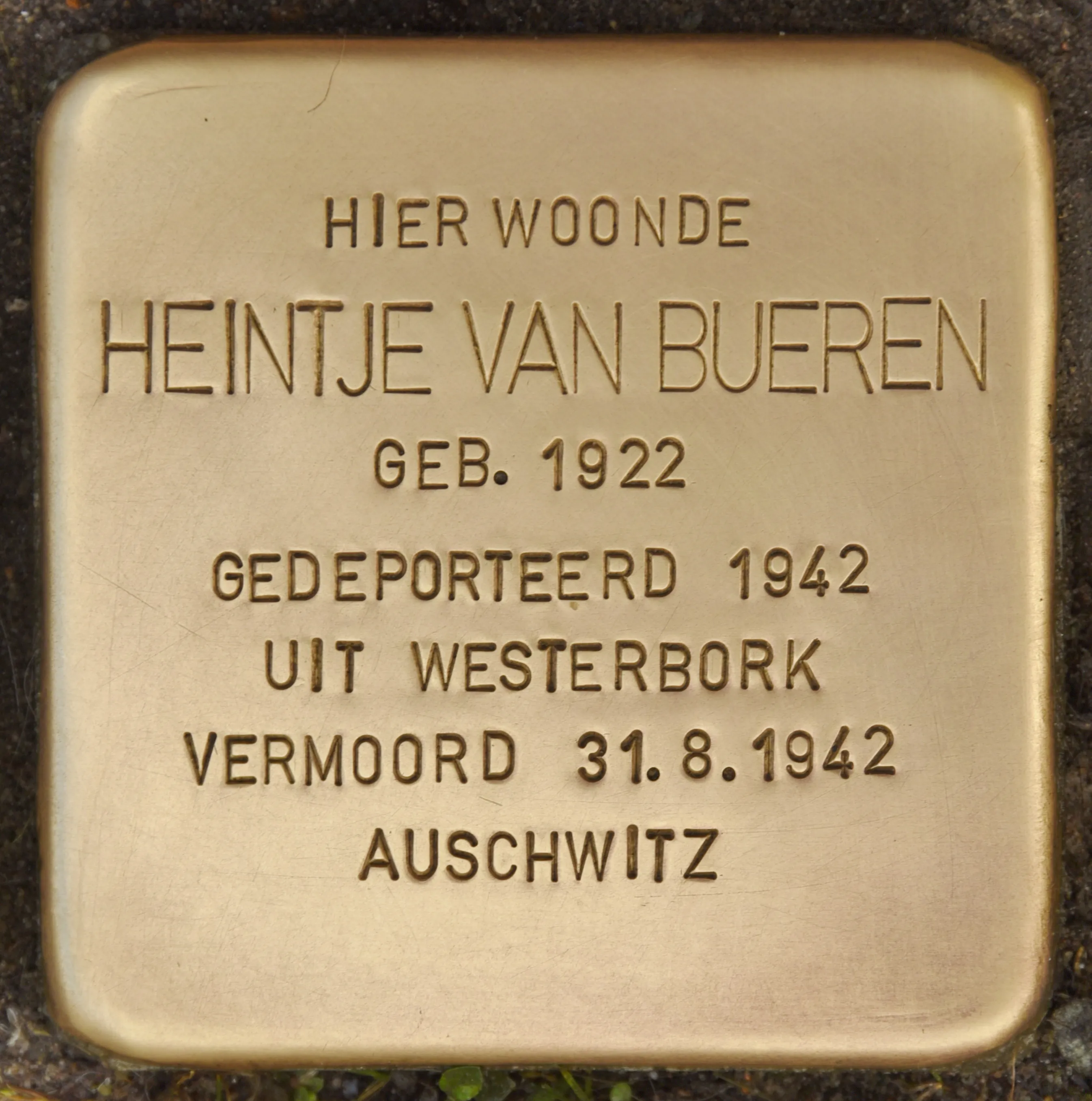 Struikelsteen voor Heintje van Bueren