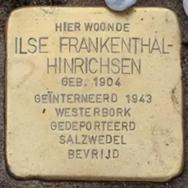 Struikelsteen voor Ilse Frankenthal-Hinrichsen