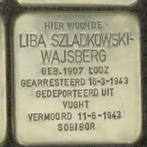 Struikelsteen voor Liba Szladkowski-Wajsberg