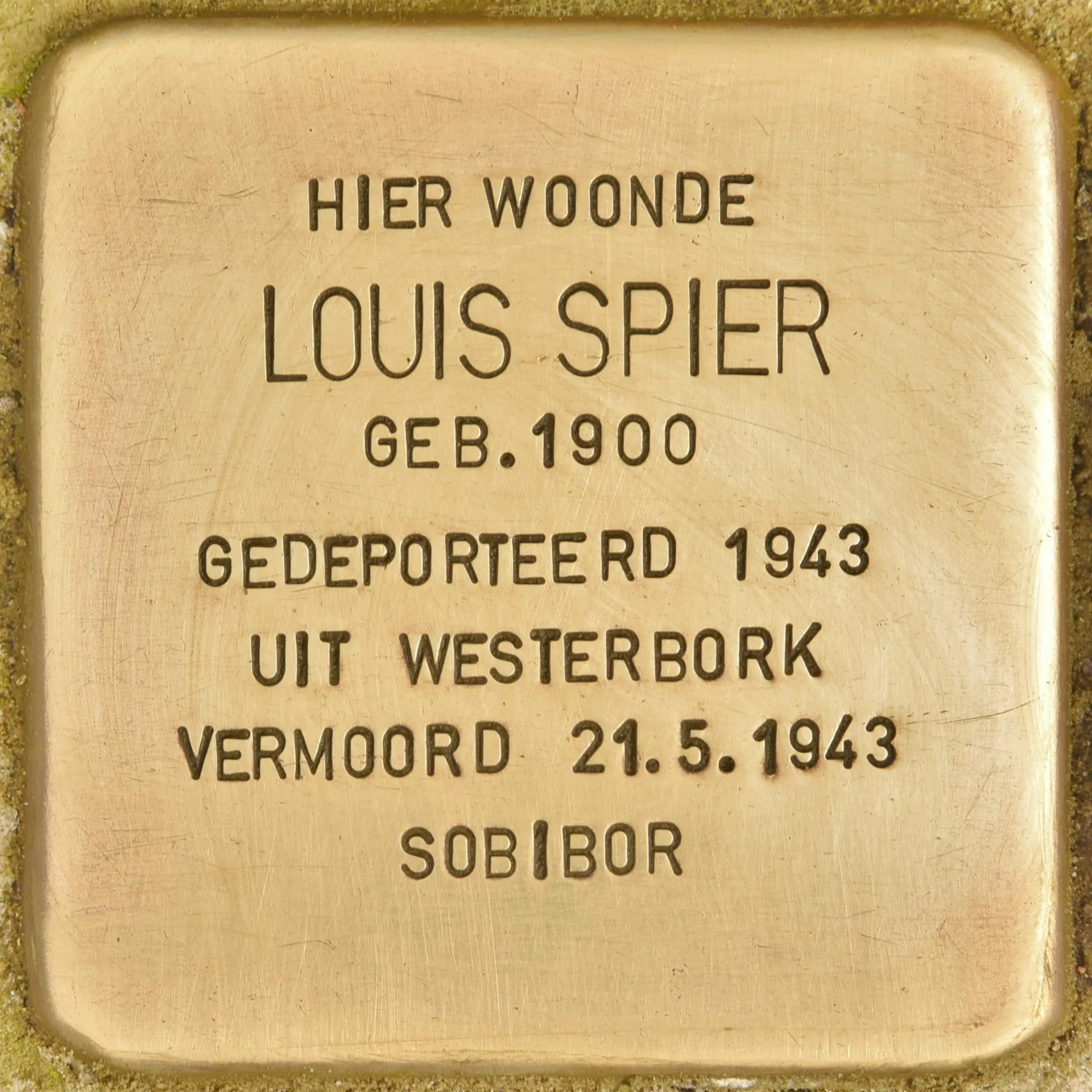 Struikelsteen voor Louis Spier