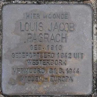 Struikelsteen voor Louis Jacob Pagrach