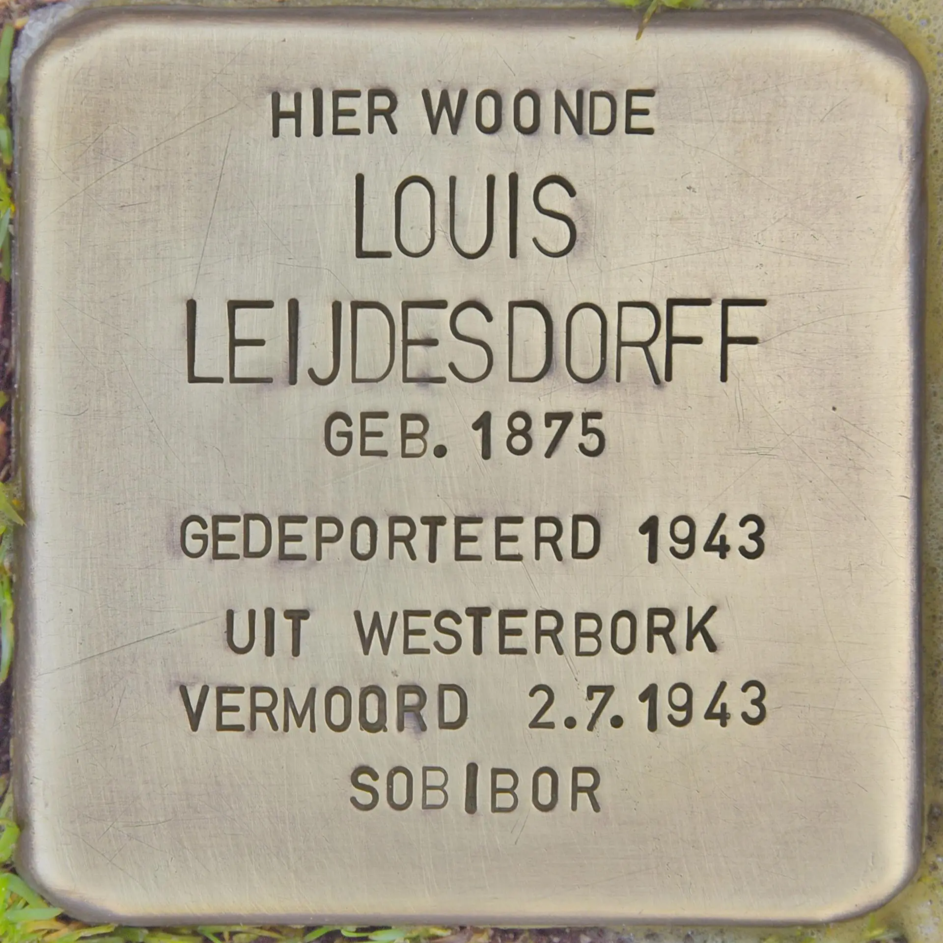 Struikelsteen voor Louis Leijdesdorff