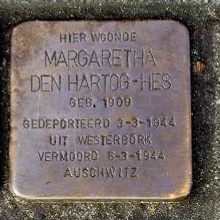 Struikelsteen voor Margaretha den Hartog-Hes