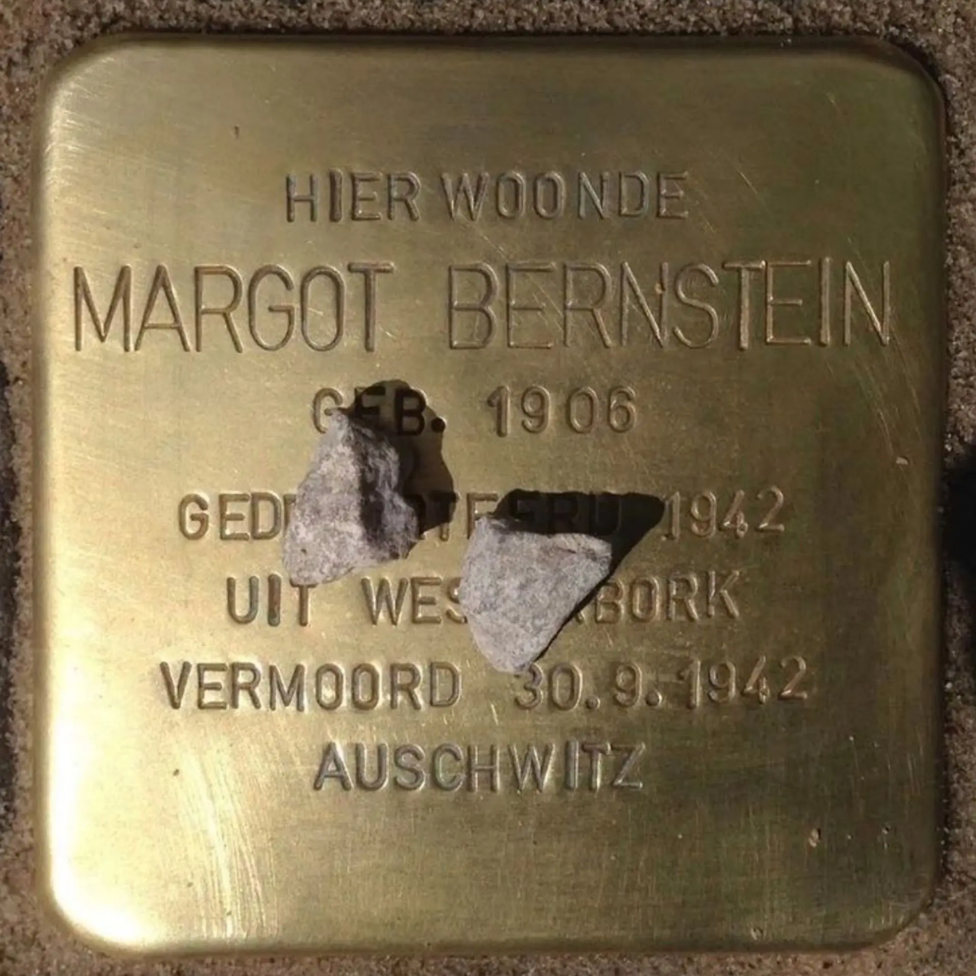 Struikelsteen voor Margot Bernstein