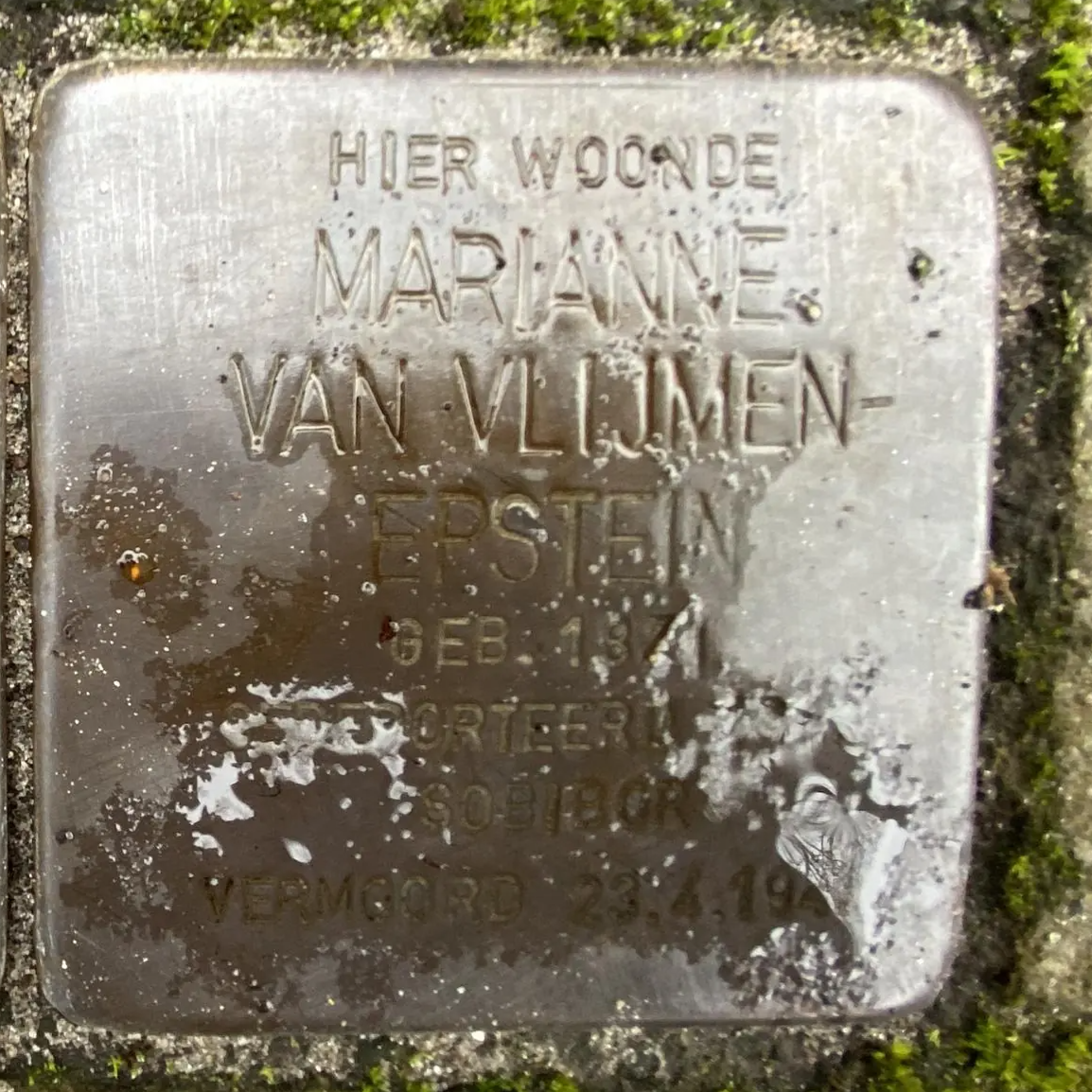 Struikelsteen voor Marianne van Vlijmen-Epstein