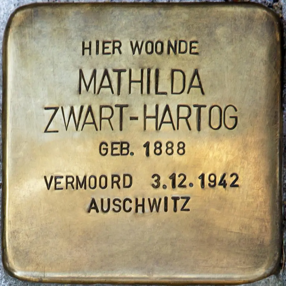 Struikelsteen voor Mathilda Zwart-Hartog