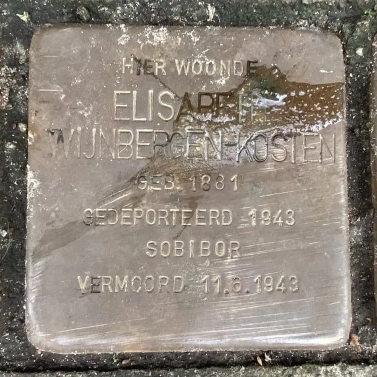 Struikelsteen voor Elisabeth Helena Wijnbergen-Kosten