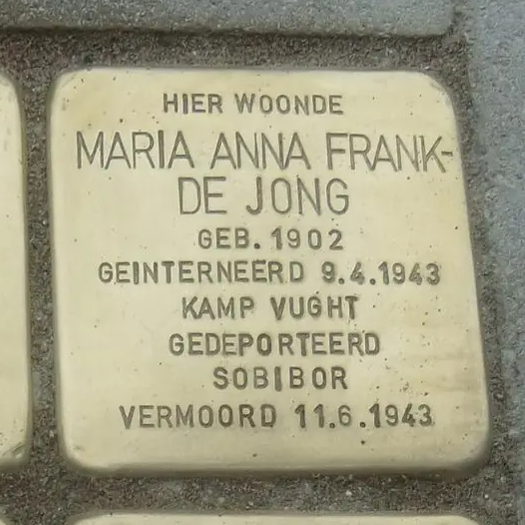 Struikelsteen voor Marie Anna Frank-de Jong