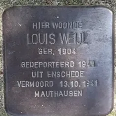 Struikelsteen voor Louis Weijl