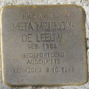 Struikelsteen voor Meta Meiboom-de Leeuw