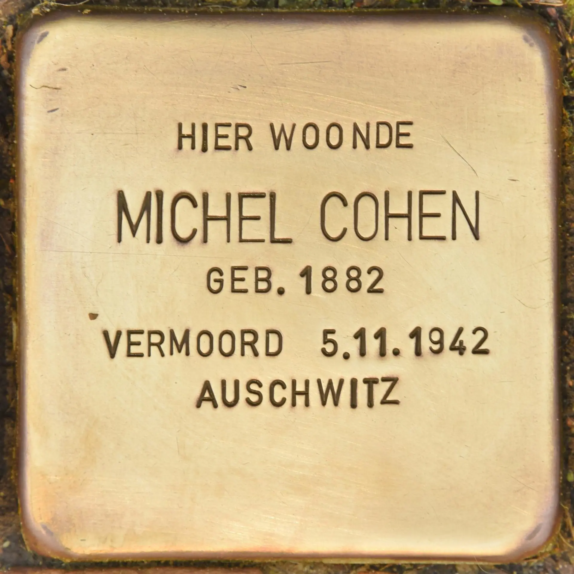Struikelsteen voor Michel Cohen