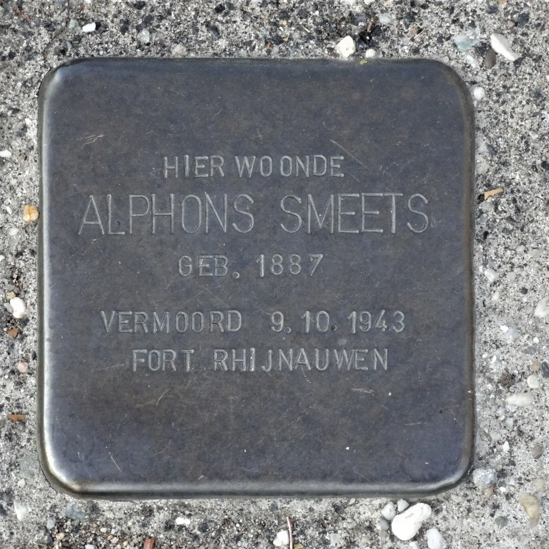 Struikelsteen voor Michiel Hubert Alphonse Smeets