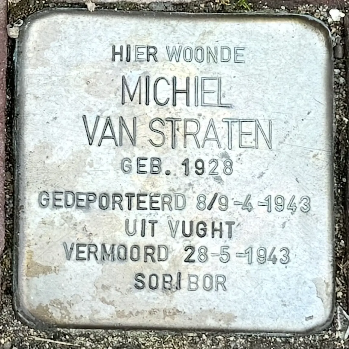 Struikelsteen voor Michel van Straten