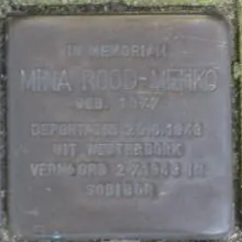 Struikelsteen voor Mina Rood-Menko