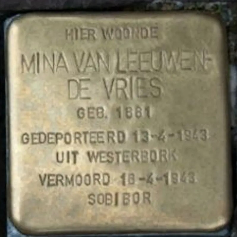 Struikelsteen voor Mina van Leeuwen-de Vries
