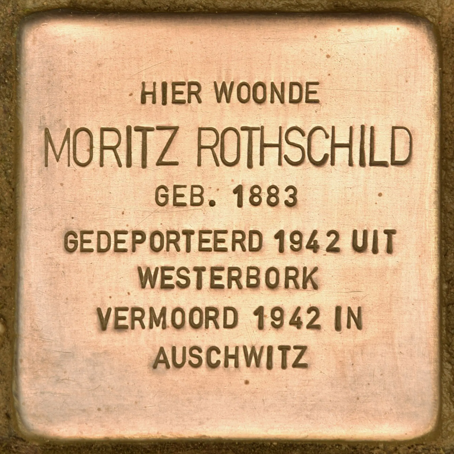 Struikelsteen voor Moritz Rothschild