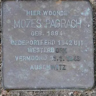 Struikelsteen voor Mozes Pagrach