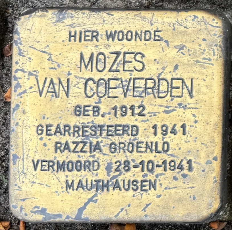 Struikelsteen voor Mozes van Coeverden