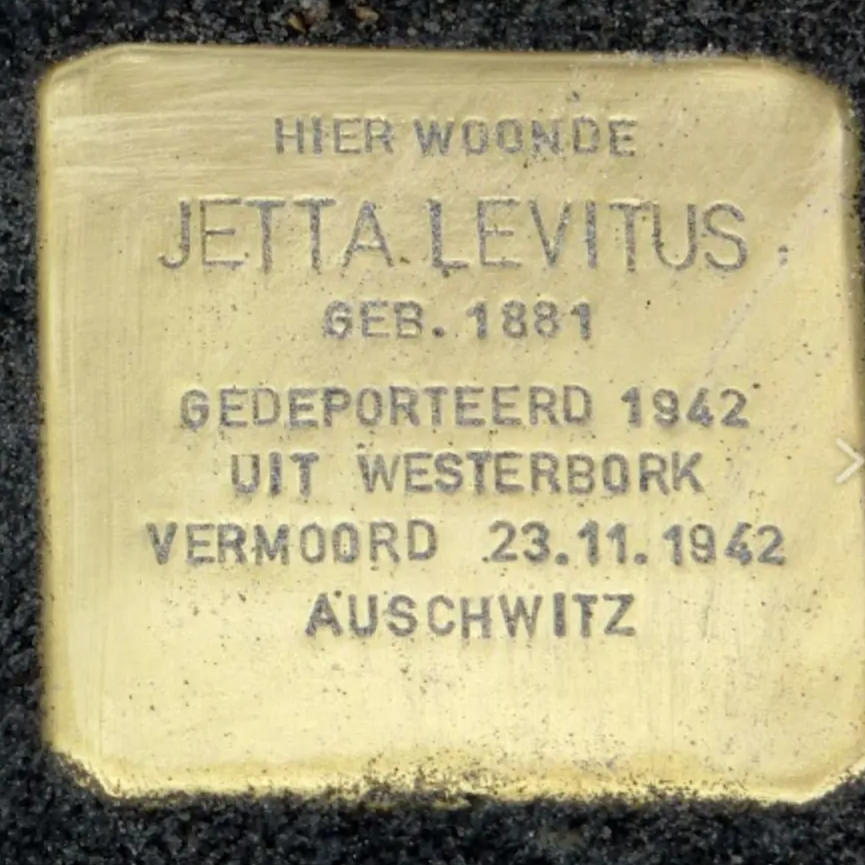 Struikelsteen voor Jetta Levitus