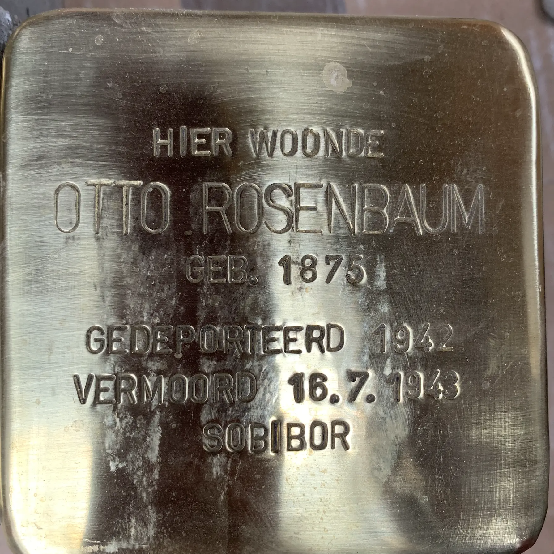 Struikelsteen voor Otto Rosenbaum