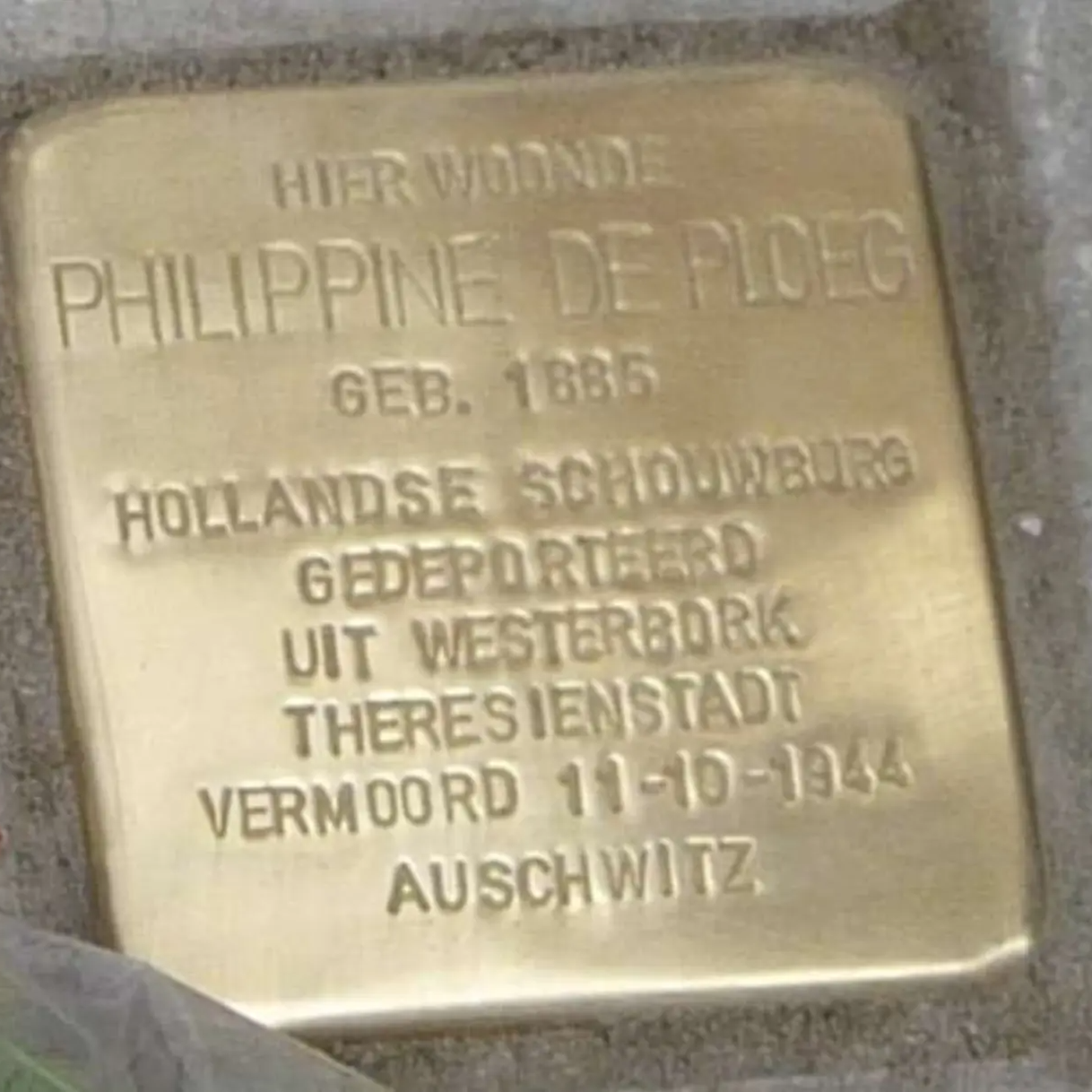 Struikelsteen voor Philippine de Ploeg