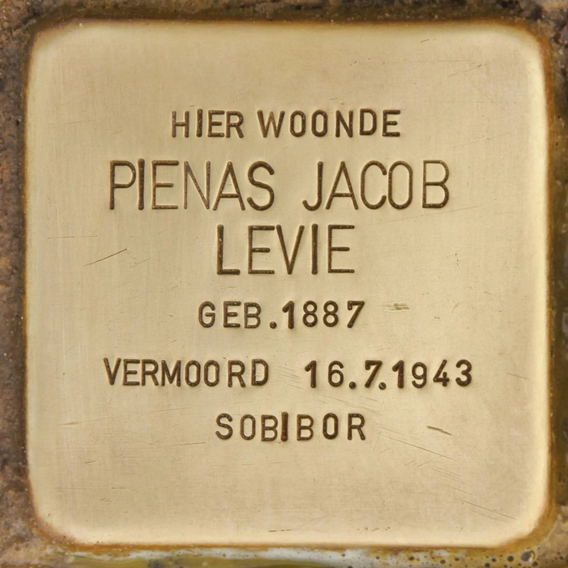 Struikelsteen voor Pienas Jacob Levie