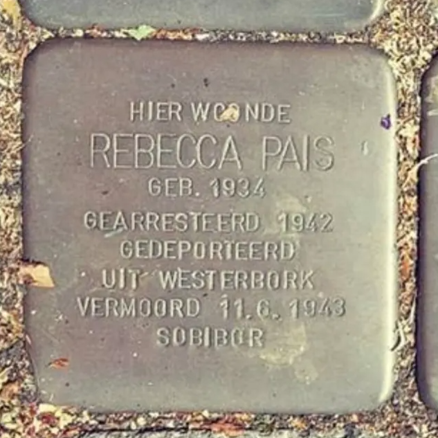 Struikelsteen voor Rebecca Pais