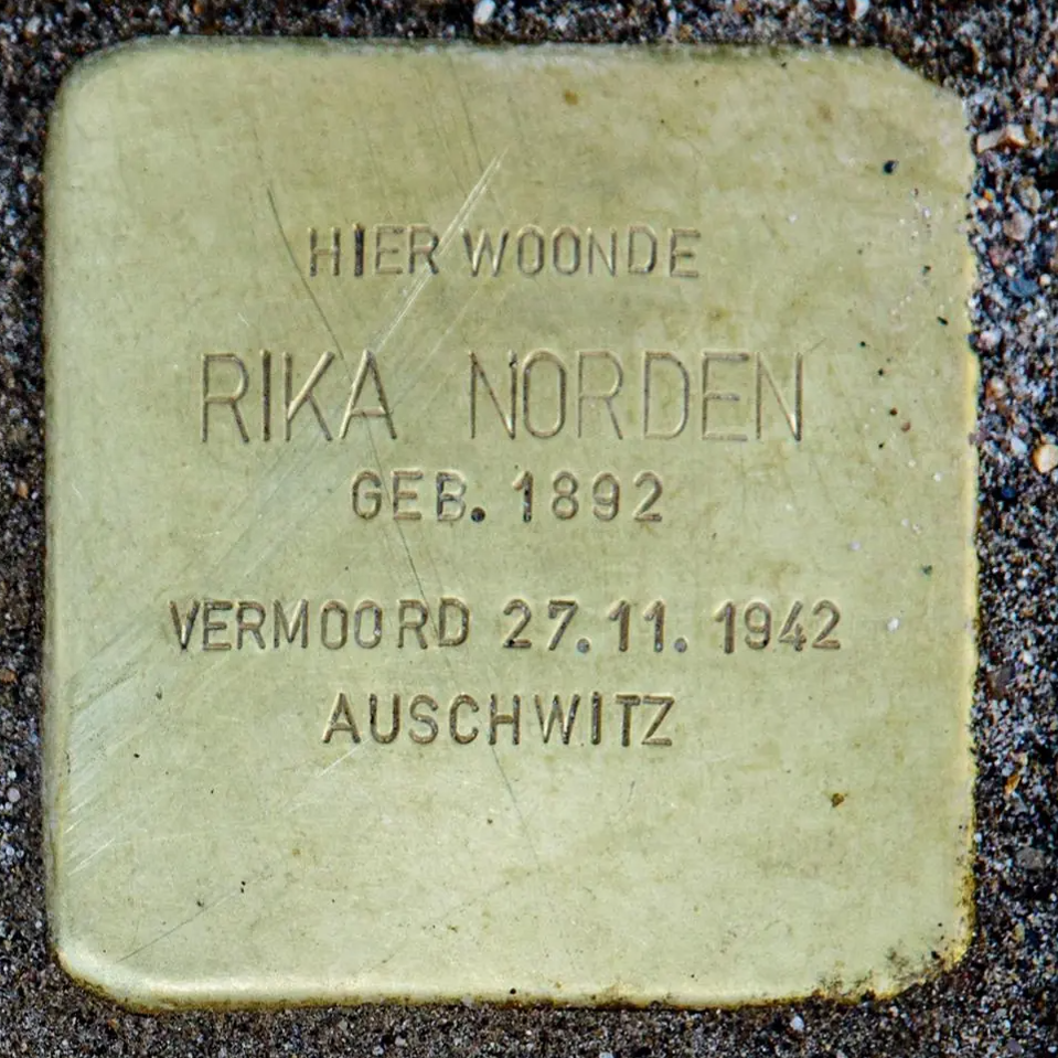 Struikelsteen voor Rika Norden