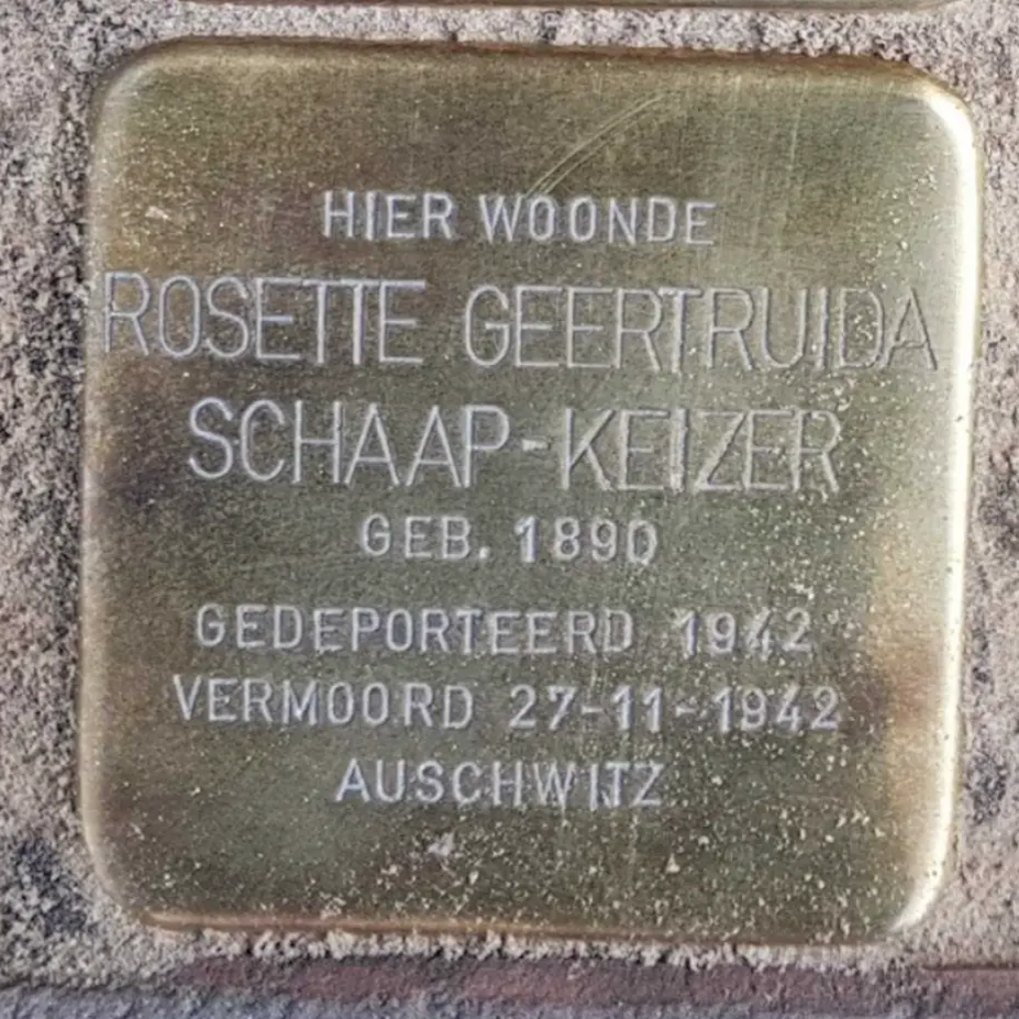 Struikelsteen voor Rosette Geertruida Schaap-Keizer