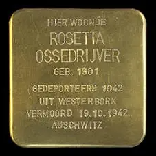 Struikelsteen voor Rosetta van der Sluis-Ossedrijver