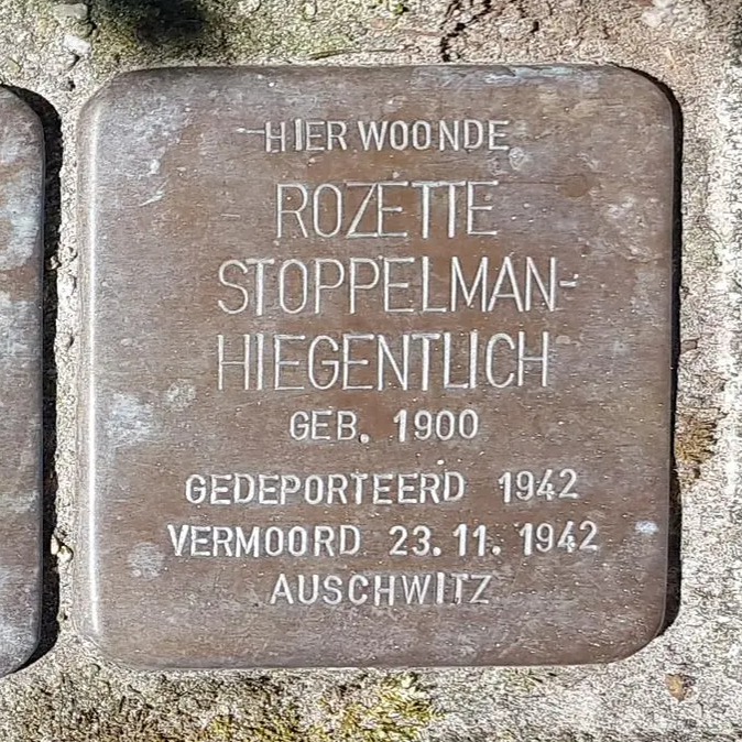 Struikelsteen voor Rozette Stoppelman-Hiegentlich