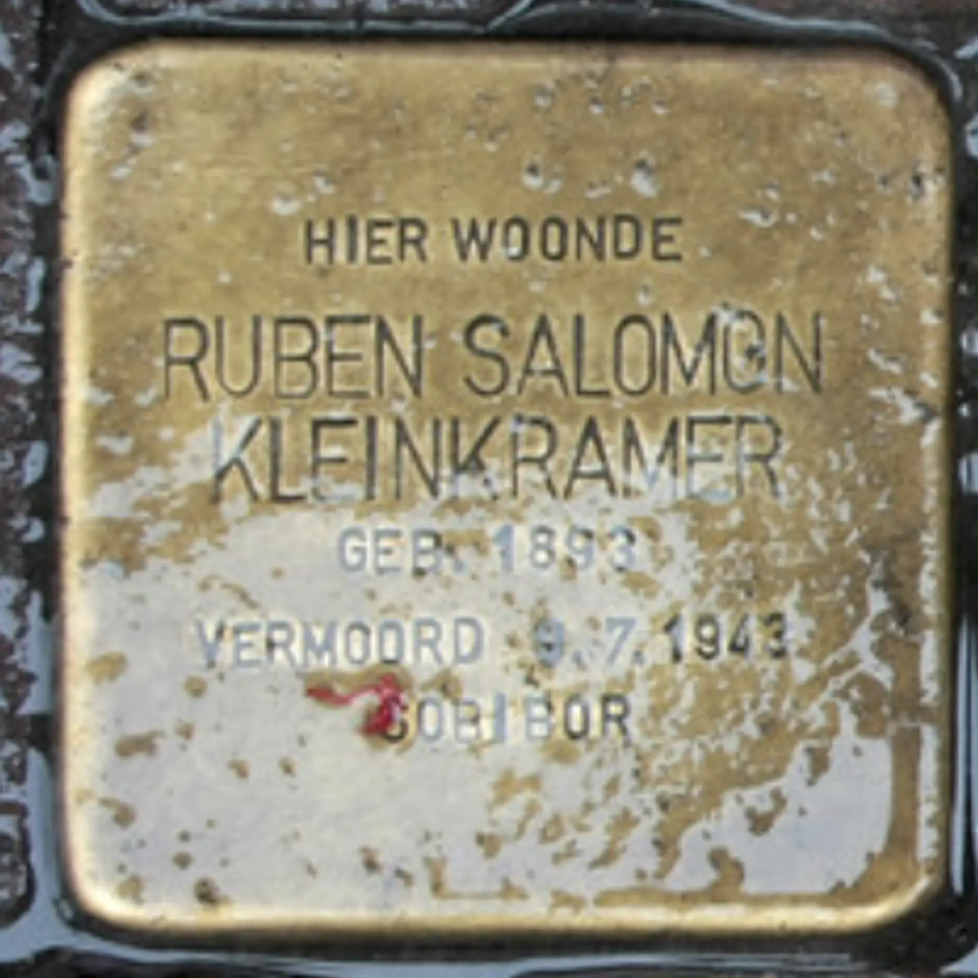 Struikelsteen voor Ruben Salomon Kleinkramer