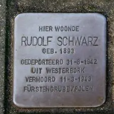 Struikelsteen voor Rudolf Schwarz