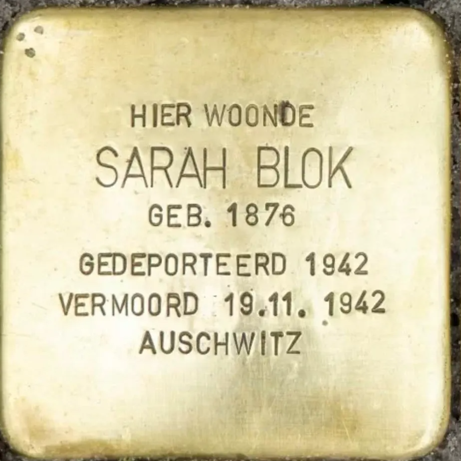 Struikelsteen voor Saartje Blok