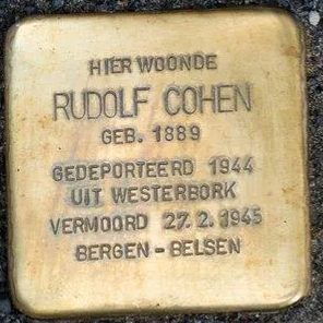 Struikelsteen voor Rudolf Cohen