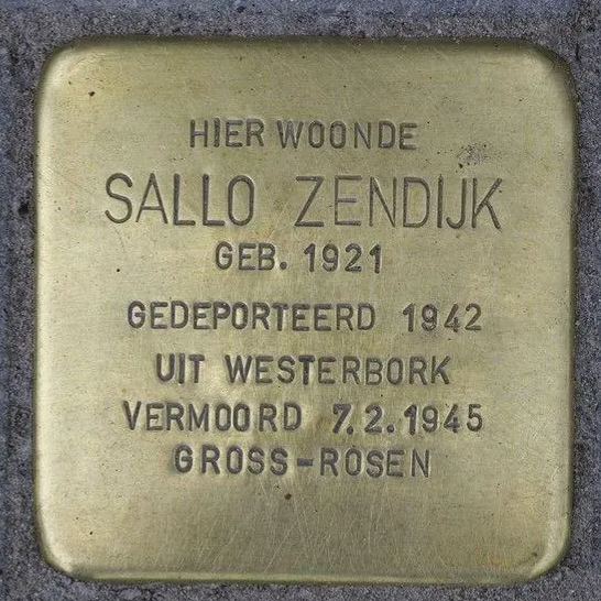 Struikelsteen voor Sallo Zendijk