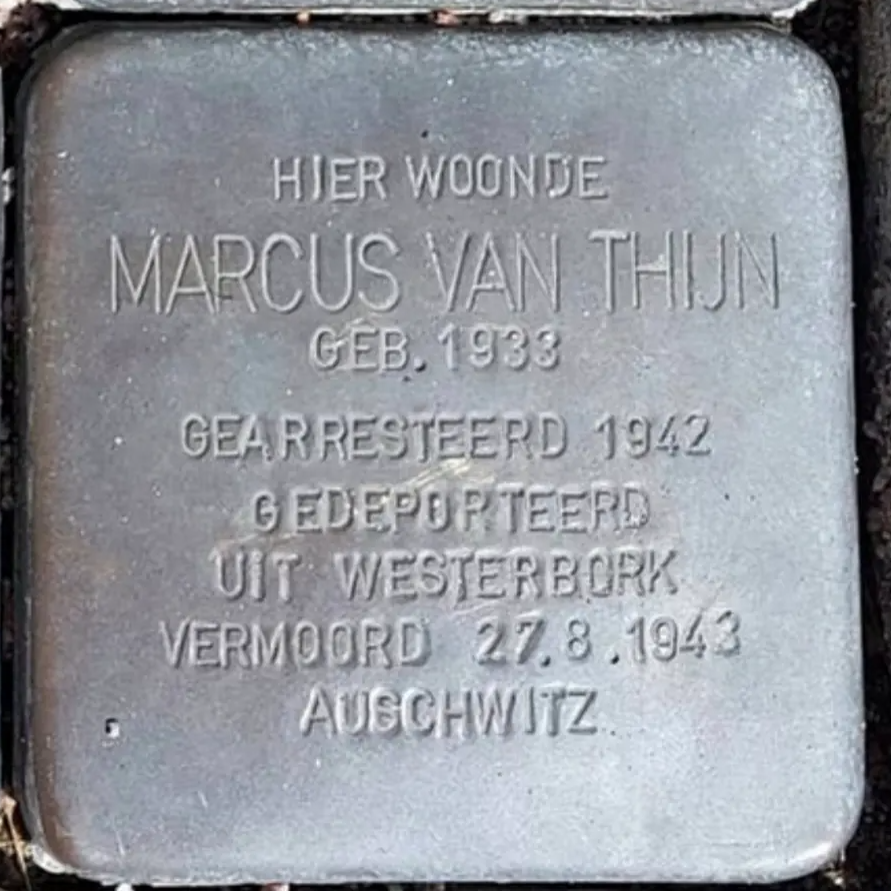 Struikelsteen voor Marcus van Thijn