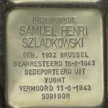 Struikelsteen voor Samuel Henri Szladkowski