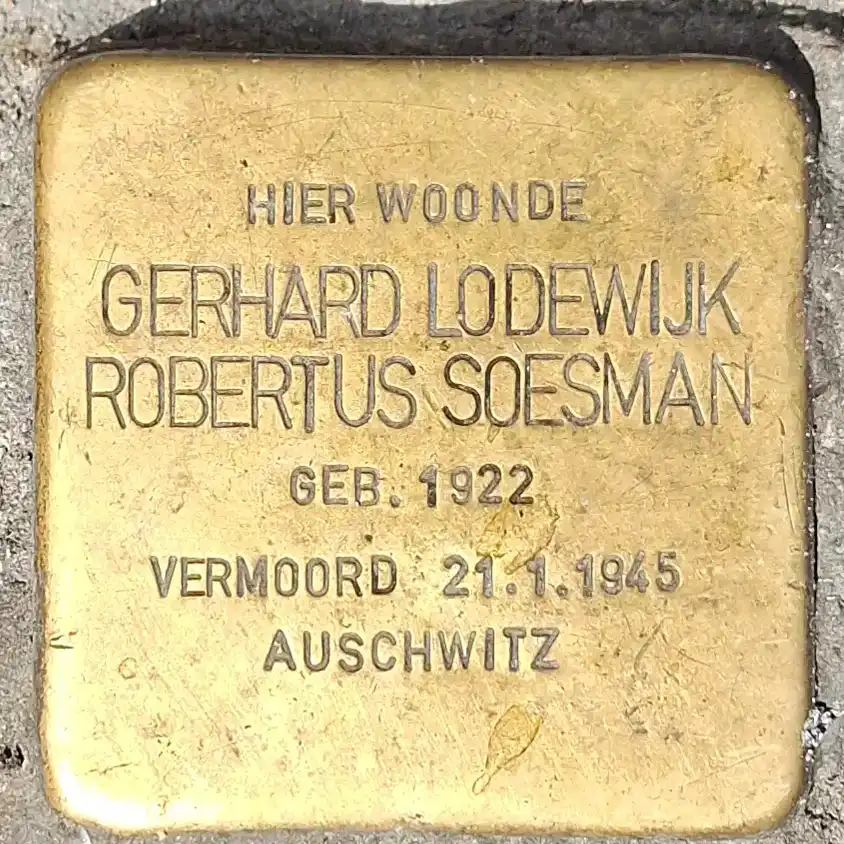 Struikelsteen voor Gerhard Lodewijk Robertus Soesman
