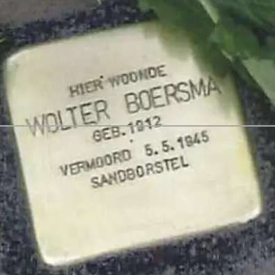Struikelsteen voor Wolters Boersma