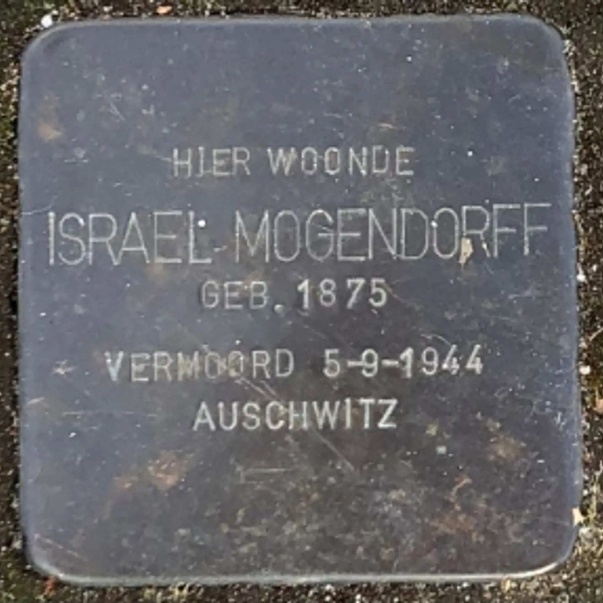 Struikelsteen voor Israel Mogendorff