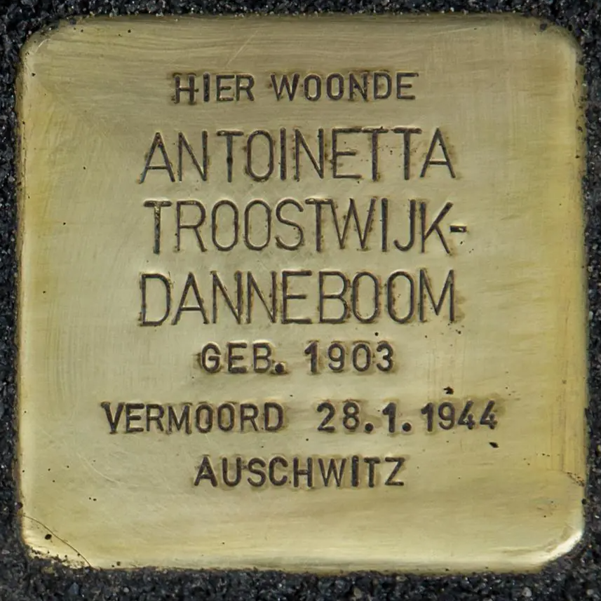 Struikelsteen voor Antoinetta Troostwijk-Danneboom