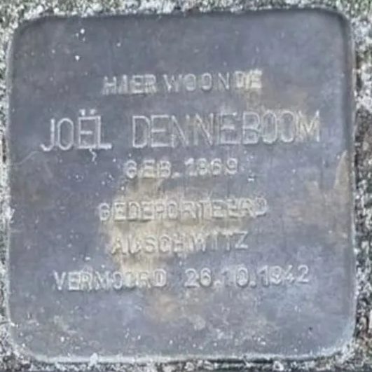 Struikelsteen voor Joël Denneboom
