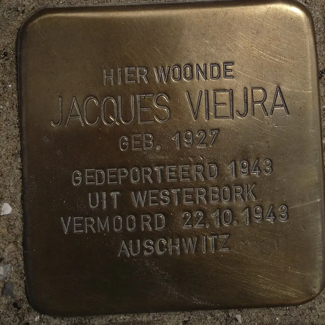 Struikelsteen voor Jacques Vieijra