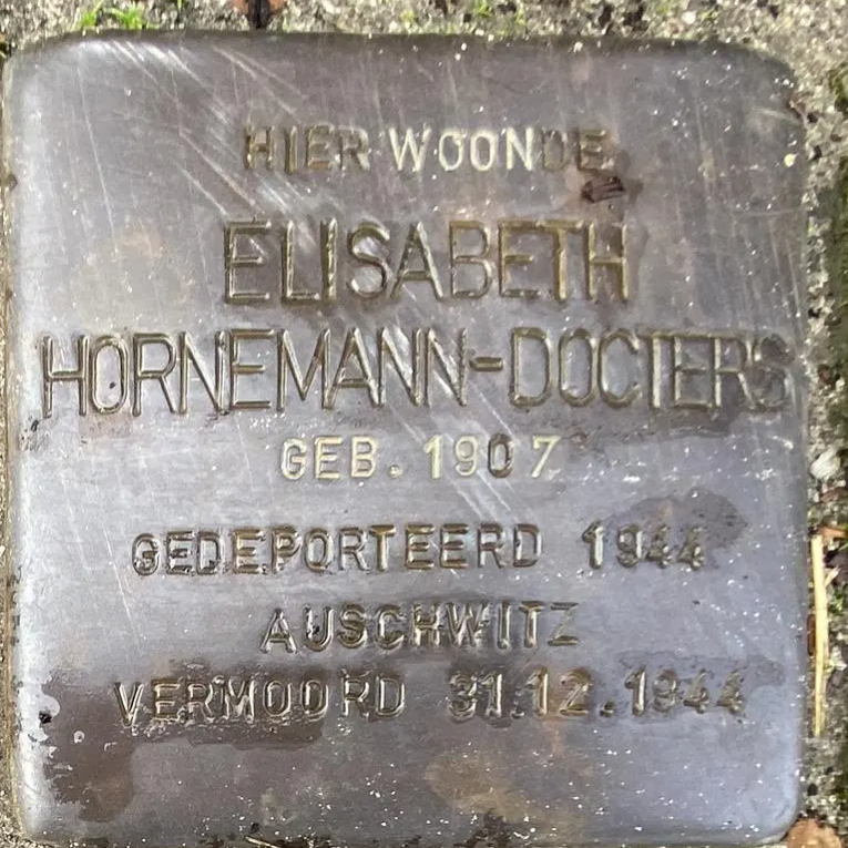 Struikelsteen voor Elisabeth Hornemann-Docters
