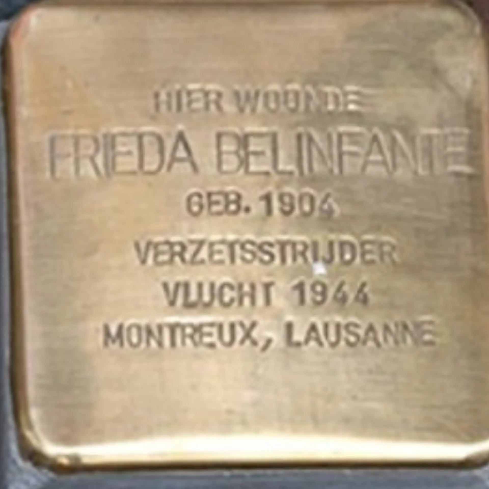 Struikelsteen voor Frieda Belinfante