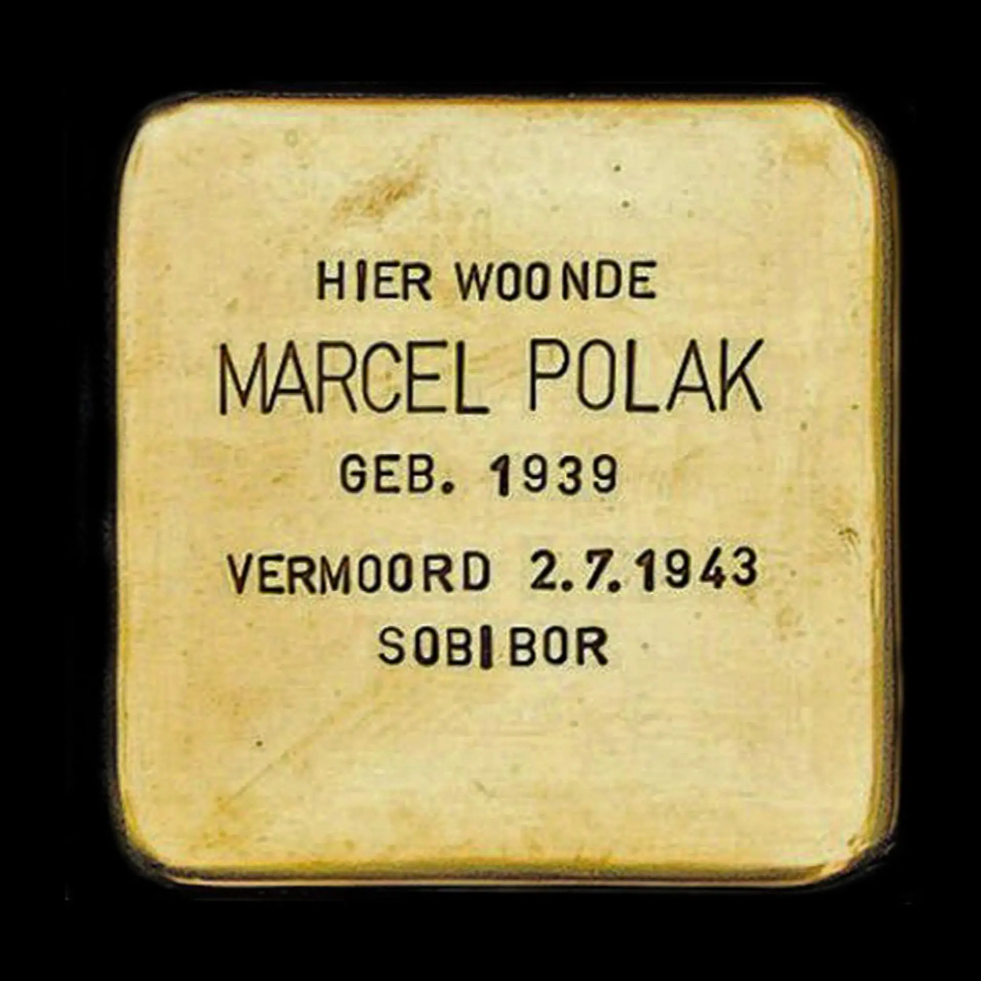 Struikelsteen voor Marcel Polak