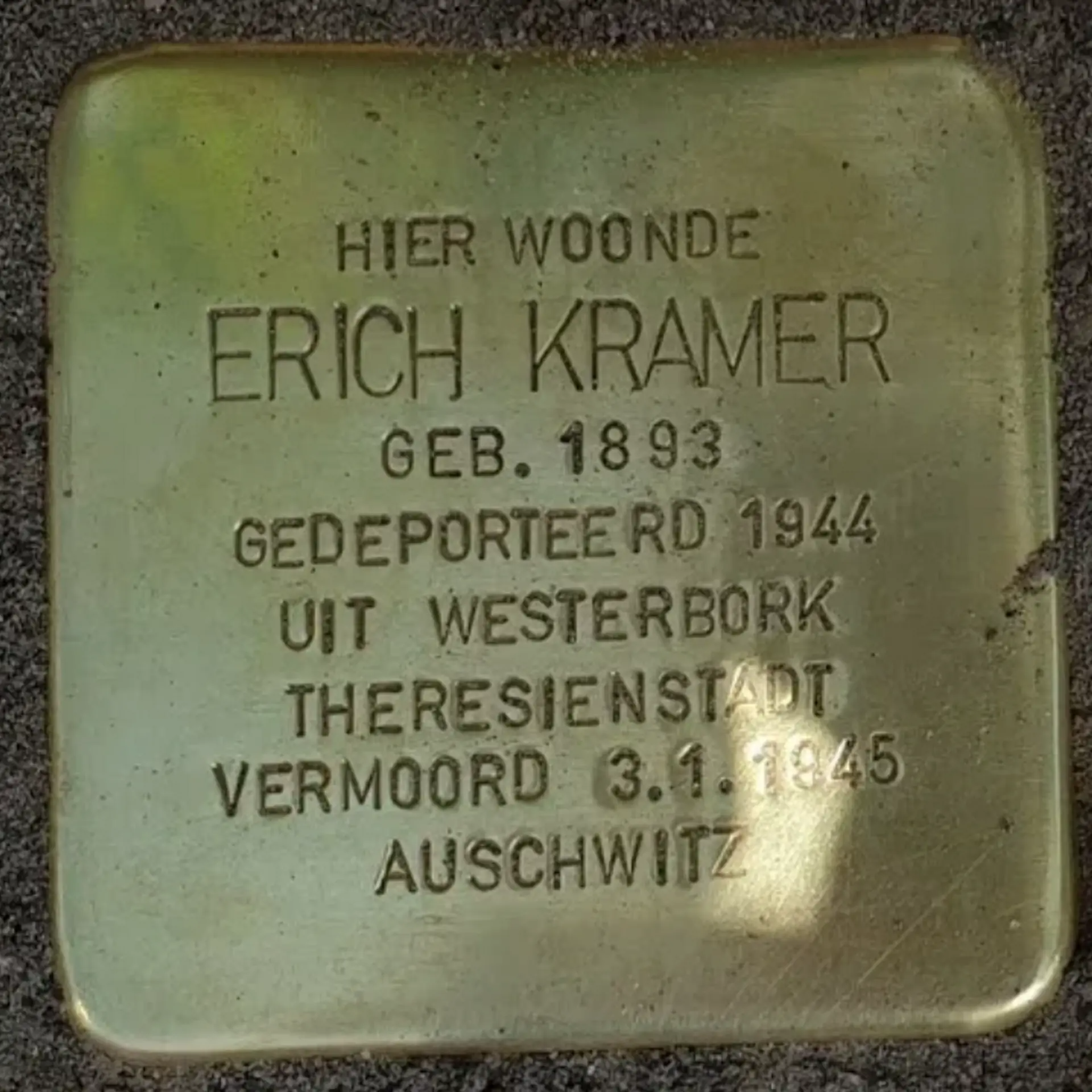 Struikelsteen voor Erich Kramer