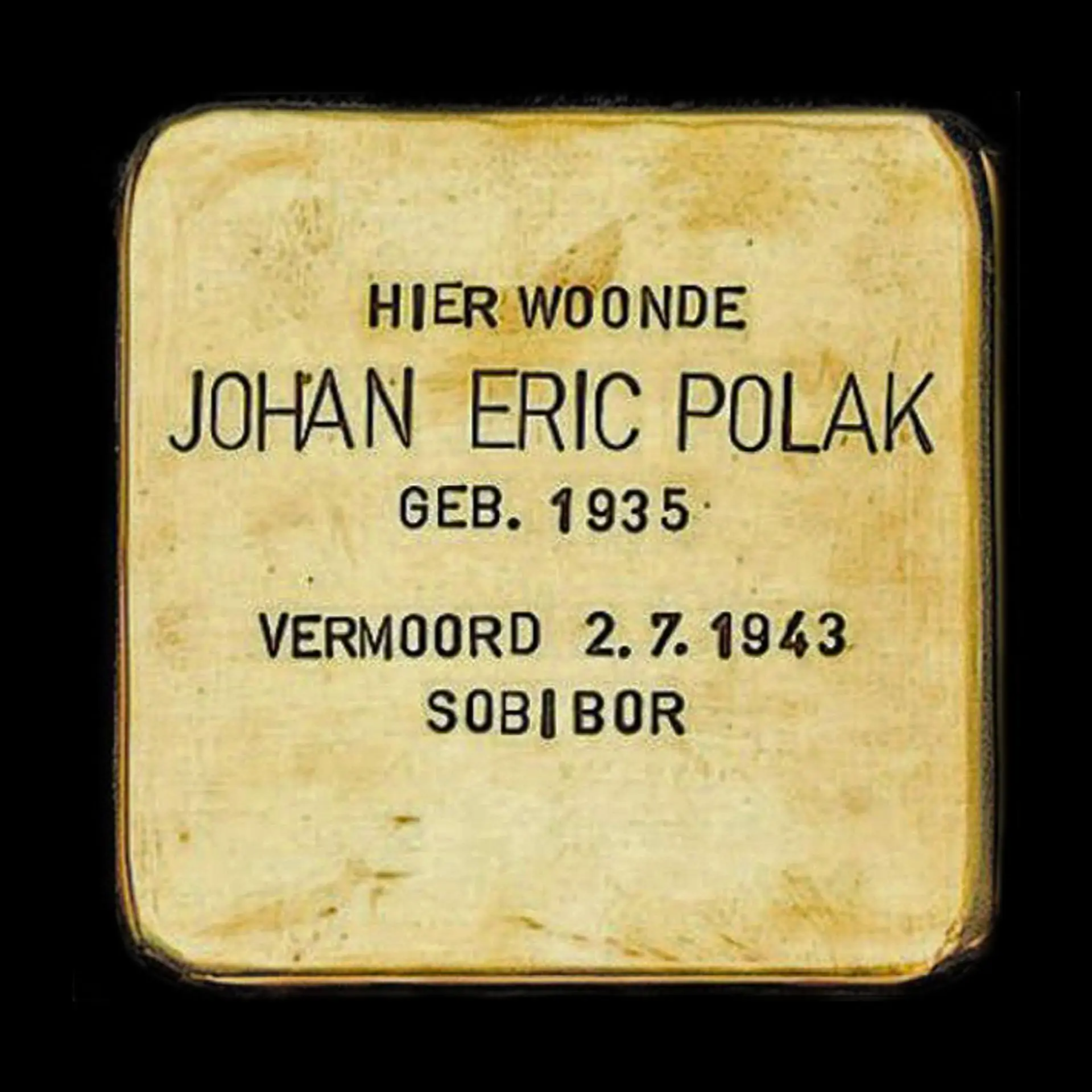 Struikelsteen voor Johan Eric Polak