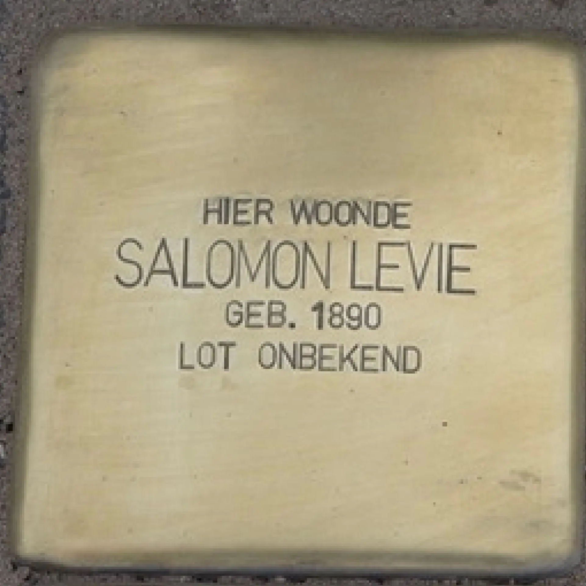 Struikelsteen voor Salomon Levie